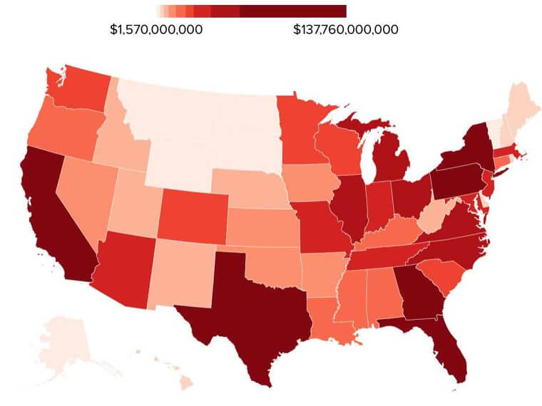 Average Student Debt by US State