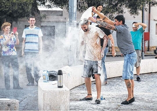 In Argentina, When You Graduate University You Are Attacked With Food And Paint