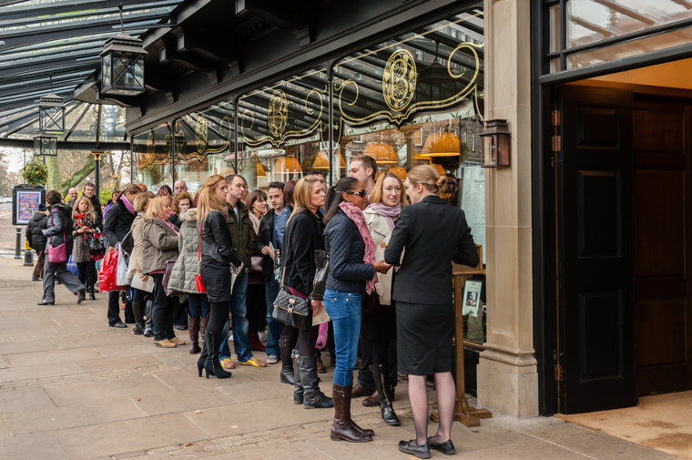 People Line Up Politely In England