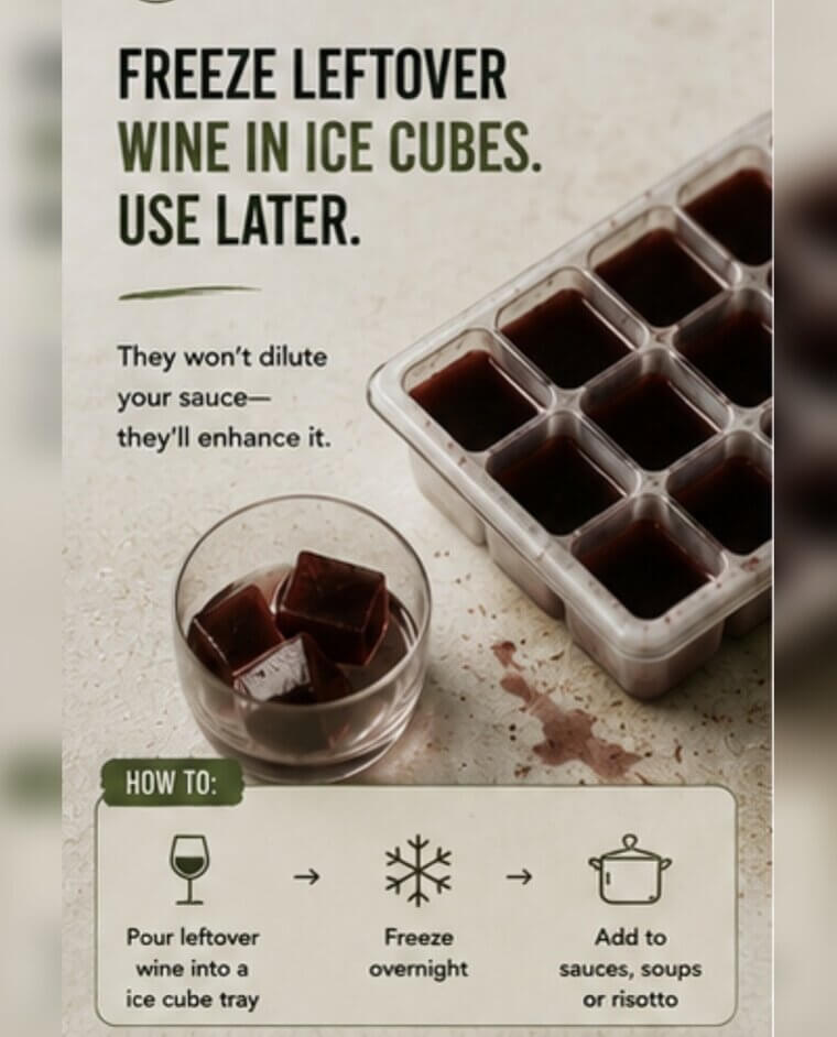 Freezing Leftover Wine Into Convenient Cubes to Preserve Complex Flavors for Future Pan Sauces