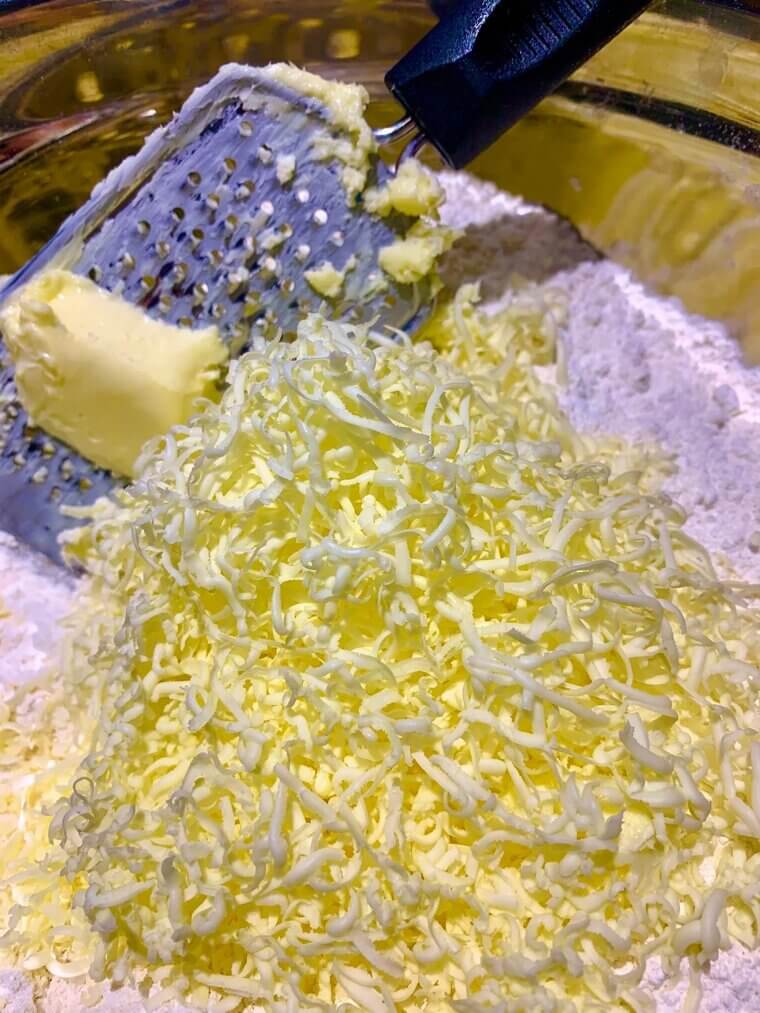 Grating Extremely Chilled Butter to Guarantee Sky-High, Mouthwatering Biscuit Layers