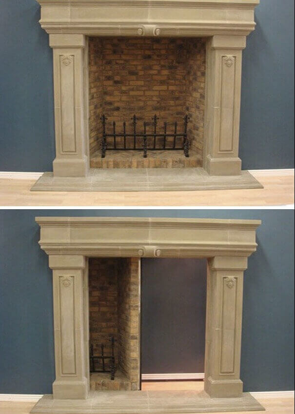 A Sliding Fireplace