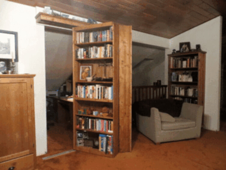 A Sliding Secret Bookcase