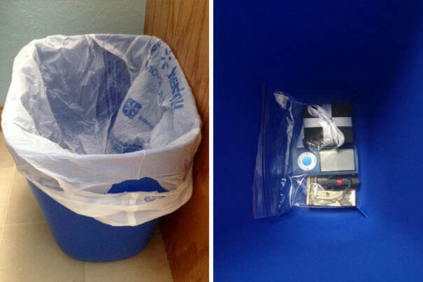 Hide Your Stuff In A Trash Can