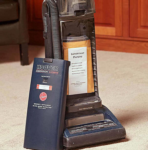 Hide Things Inside Your Vacuum Cleaner