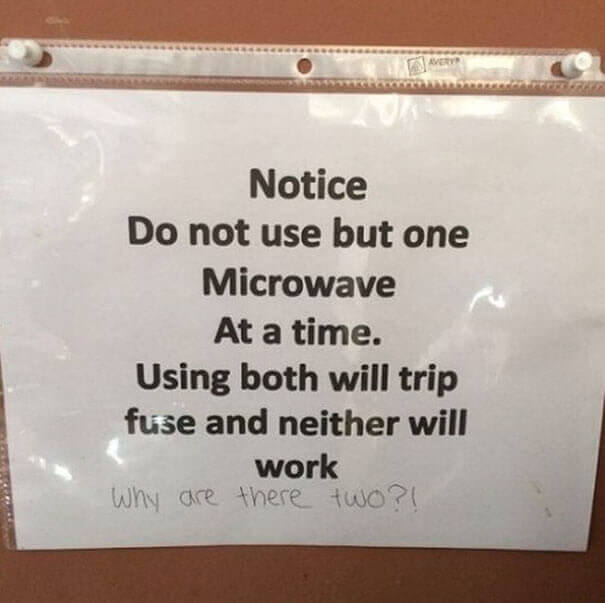 Why Have Two Microwaves If You Can't Use Both?