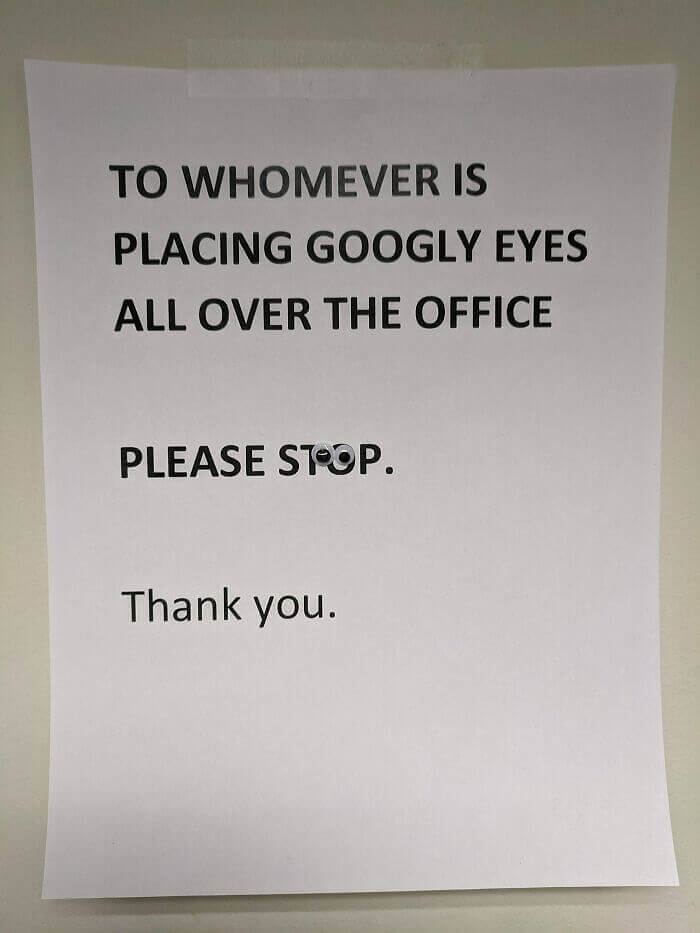Stop With The Googly Eyes