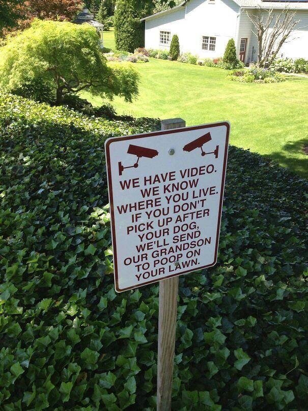 "We Will Send Our Grandson To Poop On Your Lawn"