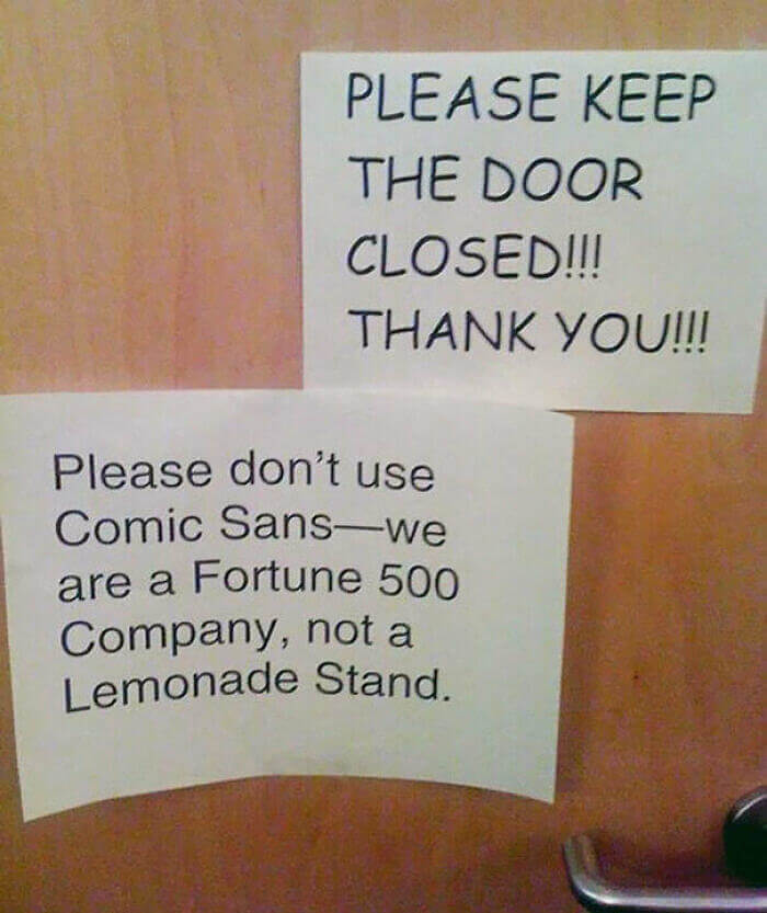 "Please Don't Use Comic Sans"