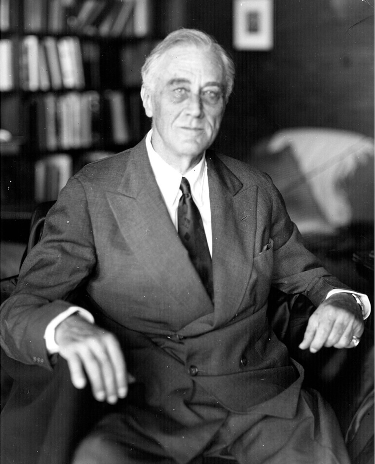 Franklin Delano Roosevelt At His Home In Georgia