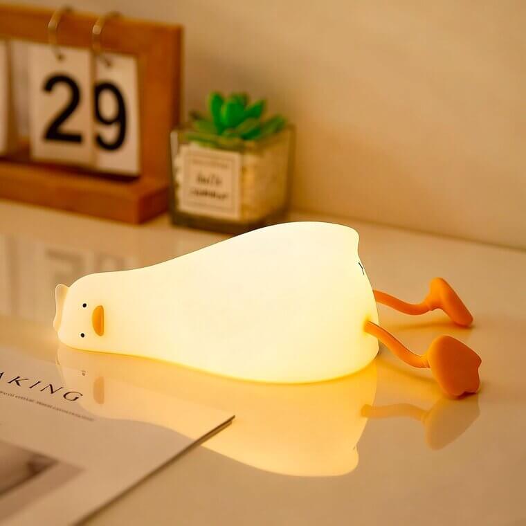 Existential Crisis Duck Lamp - Rechargeable, Squishy Night Light for Kids & Adults - 20% Off!