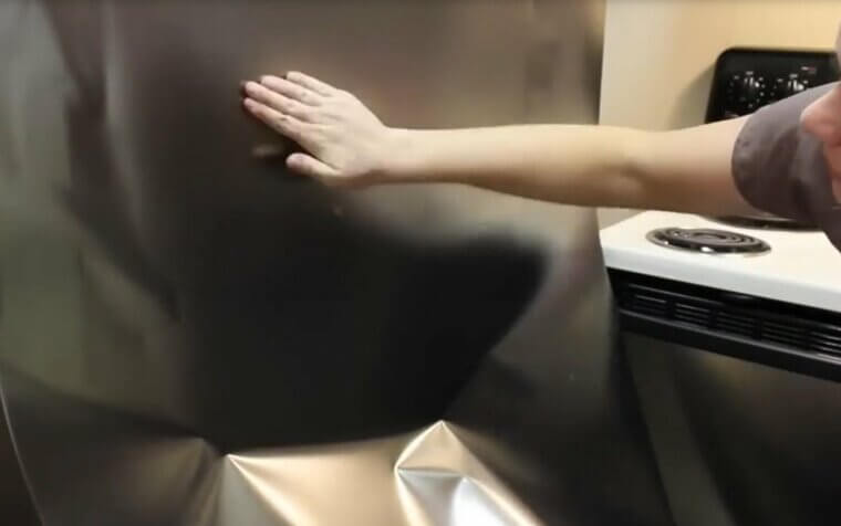 Faux Stainless Steel Film on Appliances
