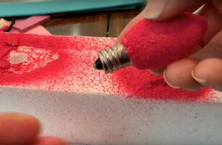 Painted Light Bulbs for Mood Lighting