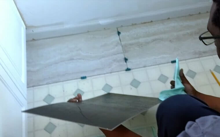 Tile Stickers in the Shower