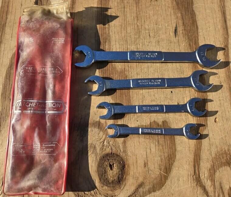 Vintage Specialty Tools 4pc SAE Ratchet-Action Speed Wrench Set SW1000 VGC USA - $49.99