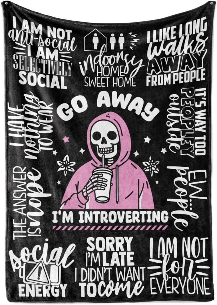 Introvert Throw Blanket - Cozy Gift for All Seasons