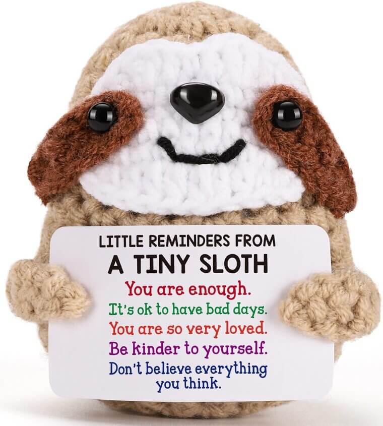 Funny Crochet Sloth Gift - Perfect Stocking Stuffer - Don’t Miss the 20% Discount!