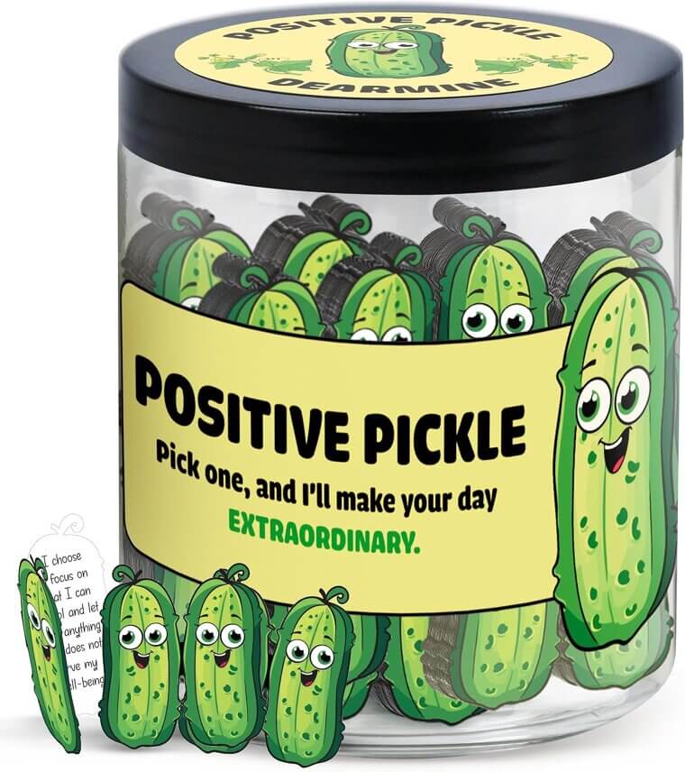 Positive Pickle Cards: Fun Affirmation Jar for Everyone - Enjoy 23% Off!