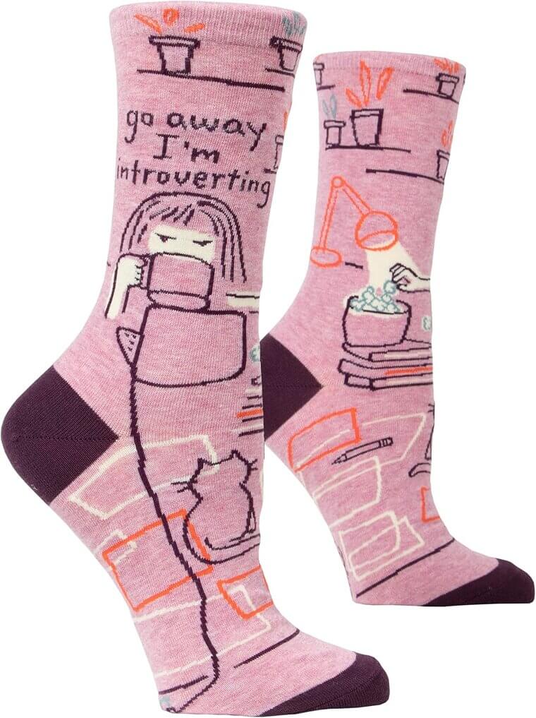 Blue Q Funny Crew Socks - Add Humor to Your Day!