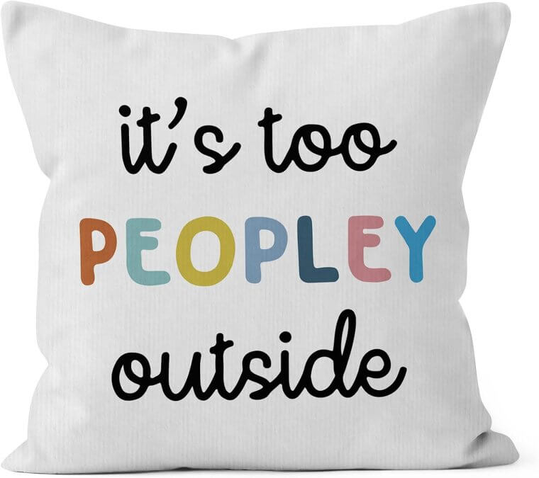 Introvert Pillow Cover - Cozy Humor for Your Space - Now 20% Off!