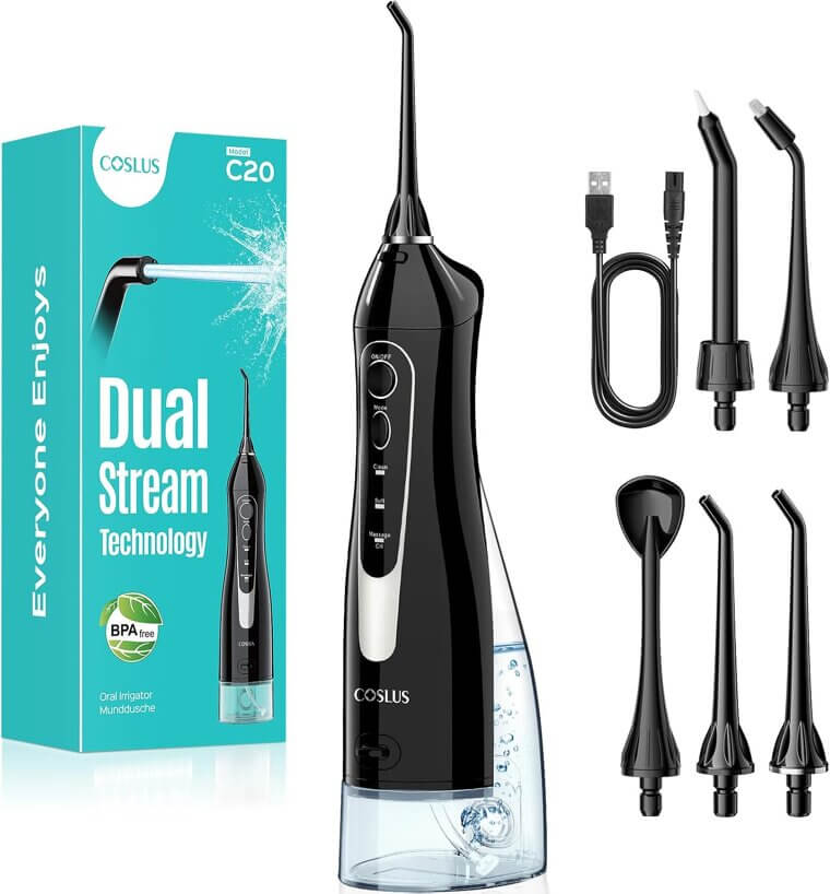 COSLUS Water Flosser - Portable & Powerful Oral Care - Enjoy 20% Off!