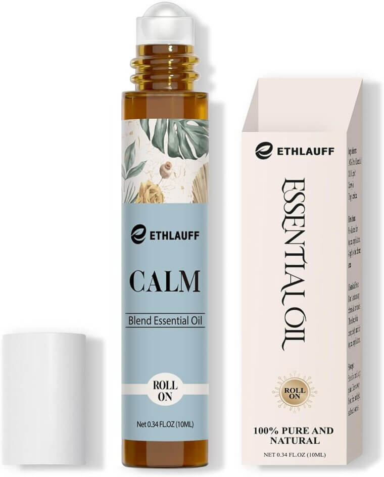 Calm Essential Oil Roll-On for Stress Relief & Relaxation - 35% Off!