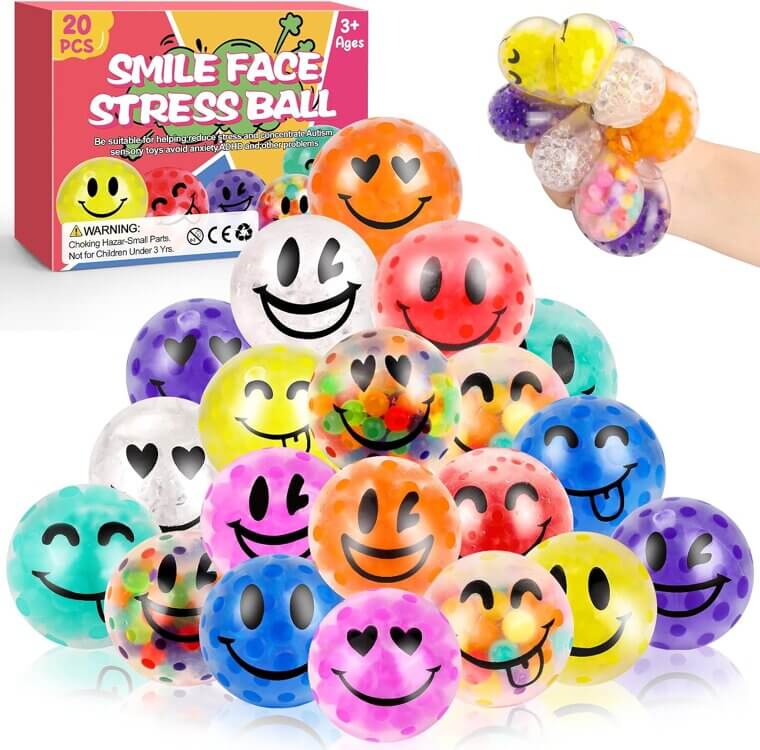 Fidget Stress Balls - 20-Pack Fun & Relaxation for Adults - Now 21% Off!