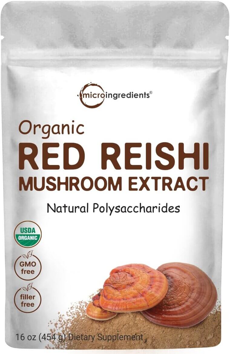 Organic Reishi Mushroom Extract for Immunity & Stress Relief - Enjoy 20% Off!