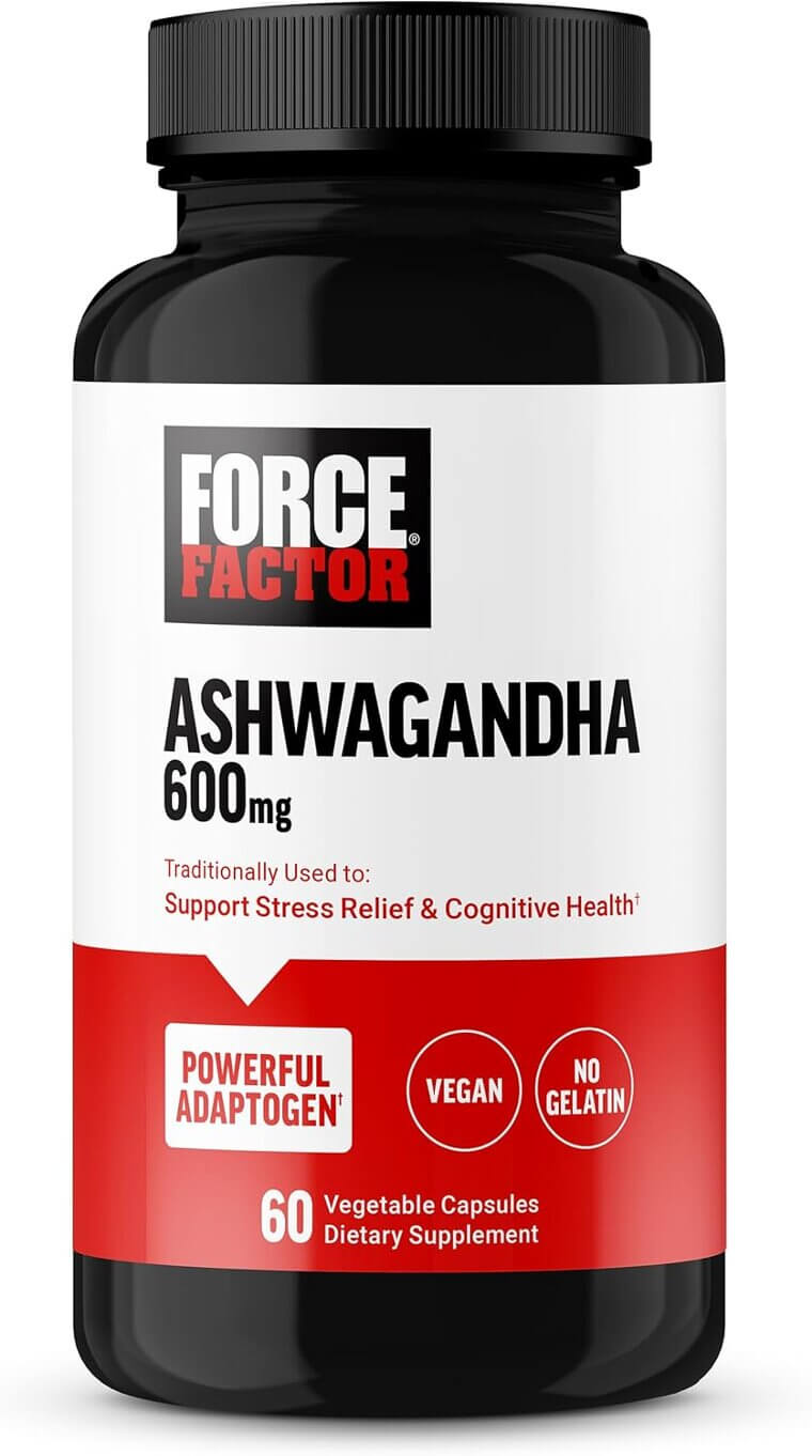 Force Factor Ashwagandha - Stress & Cognitive Support, Vegan & Non-GMO - Enjoy 34% Off!