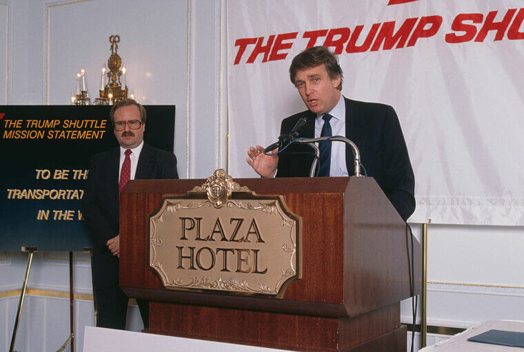 La famille Trump possédait autrefois une compagnie aérienne désaffectée appelée "The Trump Shuttle"