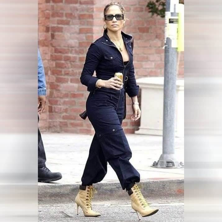 High-Heeled Timberland Boots