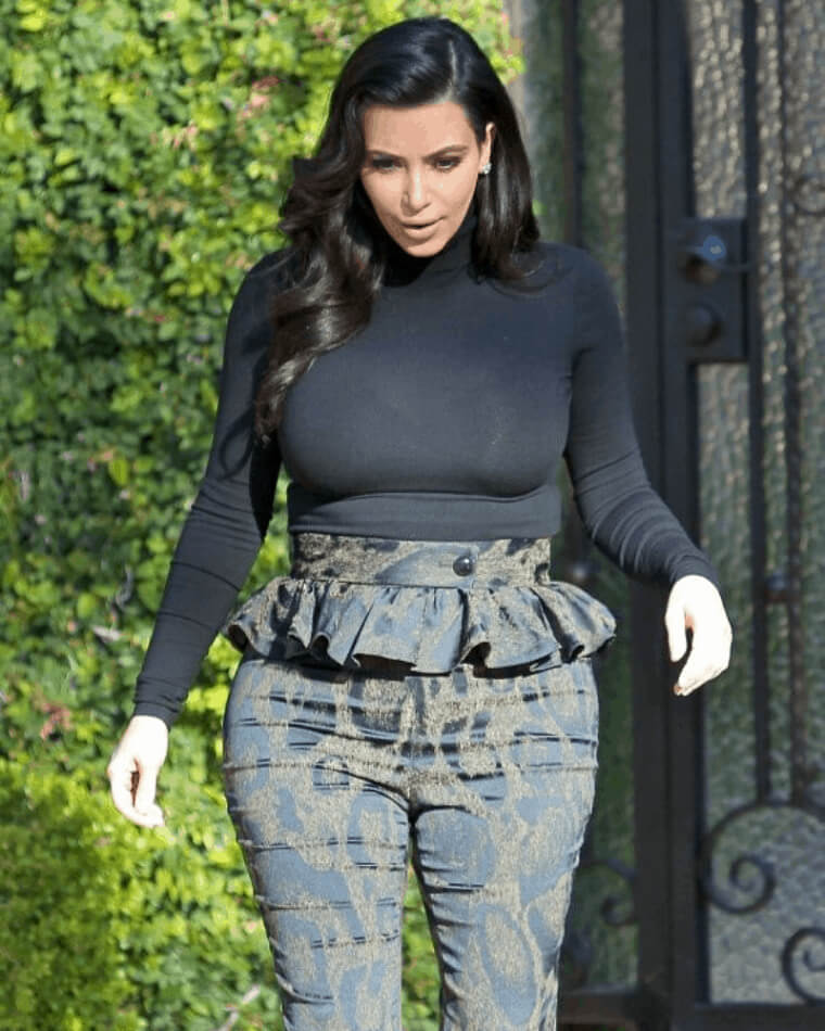 Kim Wore Some Seriously Puffy Pantaloons Here