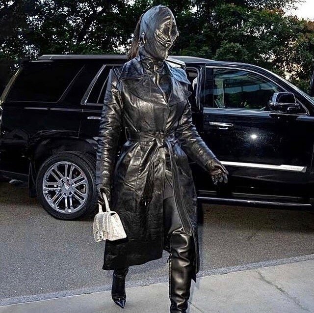 Kim Seriously Spooked Us With Her Head-To-Toe Leather