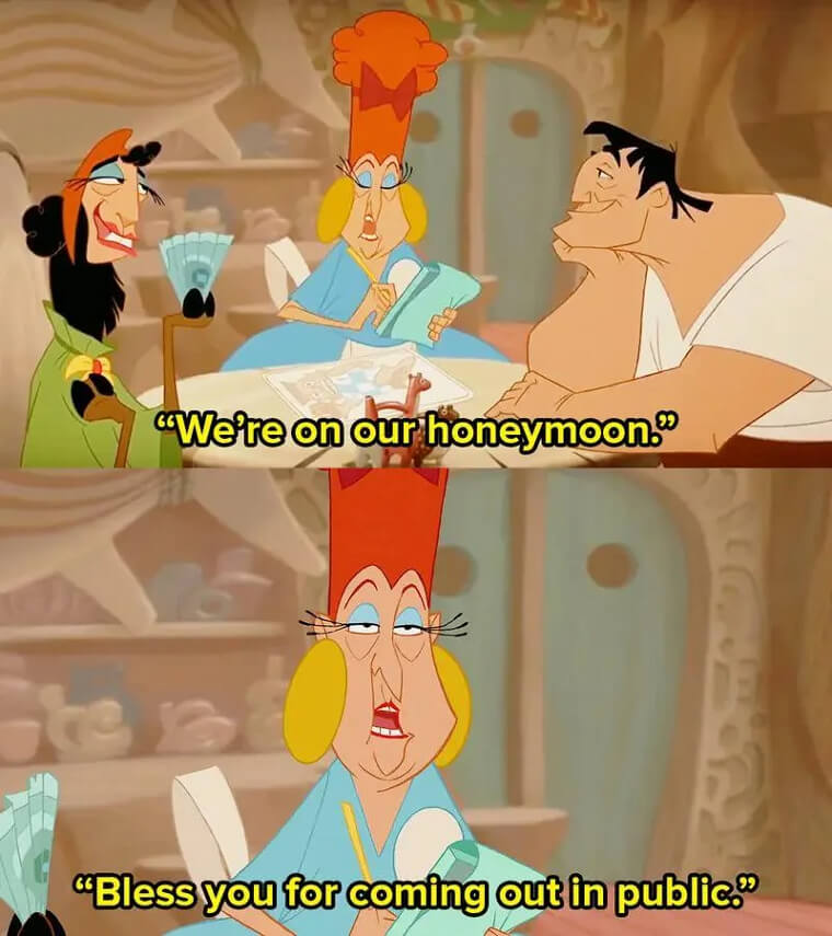 The Emperor’s New Groove – “Coming Out in Public”… A Clever Adult Joke