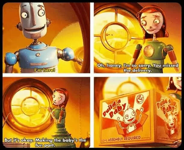 Robots – “Build a Baby”… A Surprisingly Dark Joke