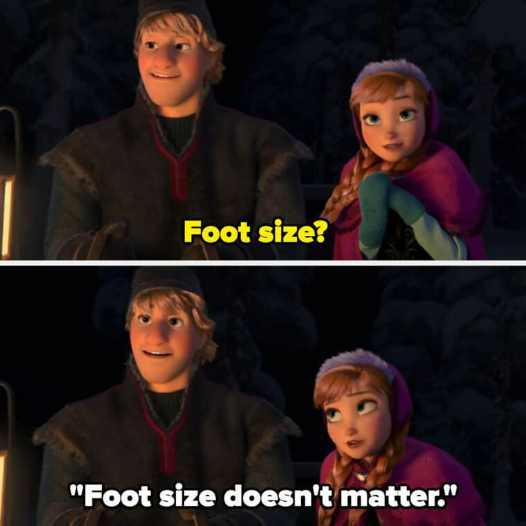 Frozen – “Foot Size”… A Subtle Double Meaning