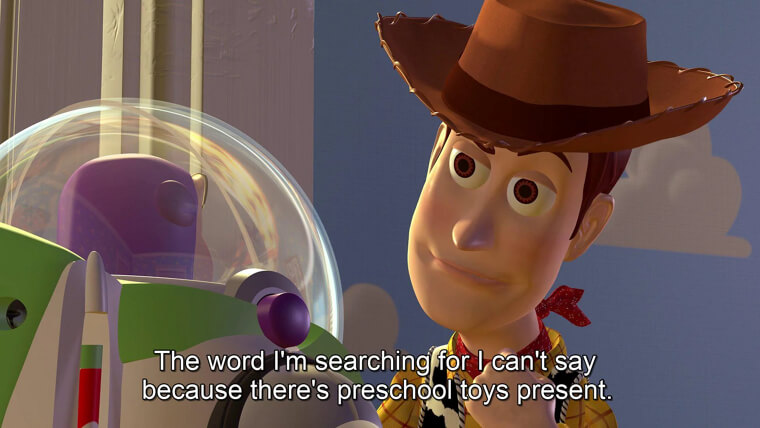 Toy Story – “I Can’t Say It”… A Not-So-Kid-Friendly Line