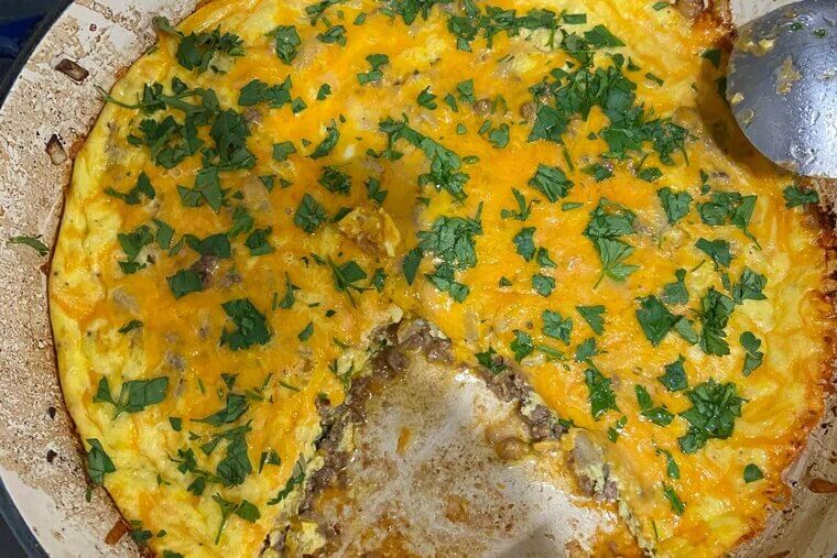 Beef, Potato and Egg Bake