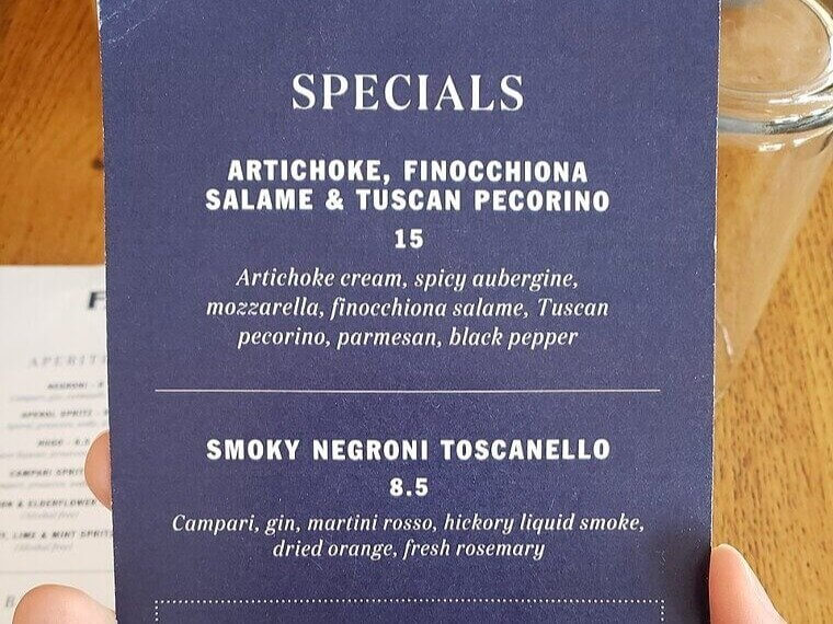 Too Many “specials” on the Menu