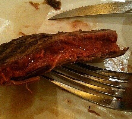 Carne mal cozida