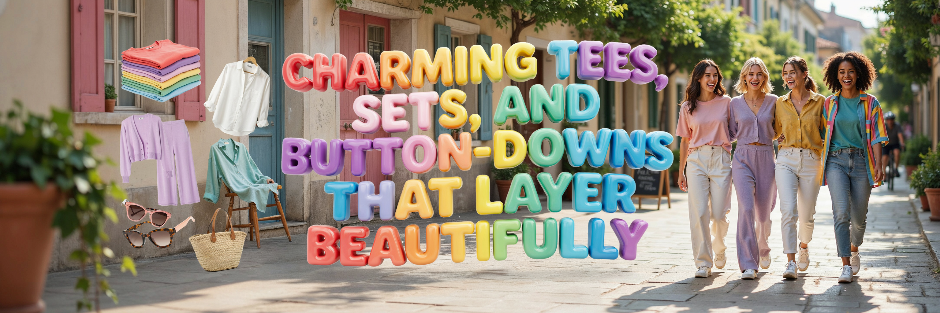 Tees, Sets and Button-Downs for a Full Woman Parade Look