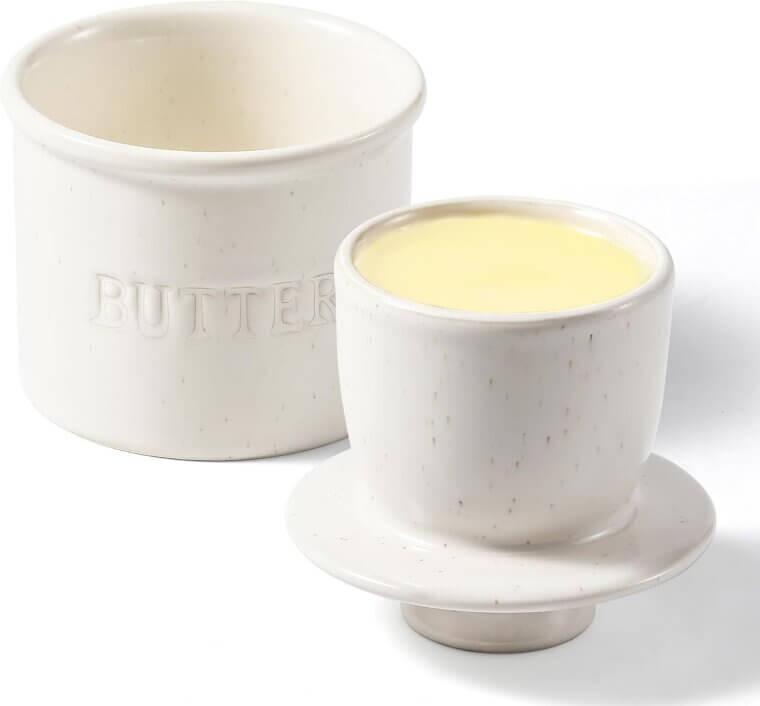 Ceramic Butter Dish - Elegant Kitchen Essential for Soft Butter - Now 12% Off!