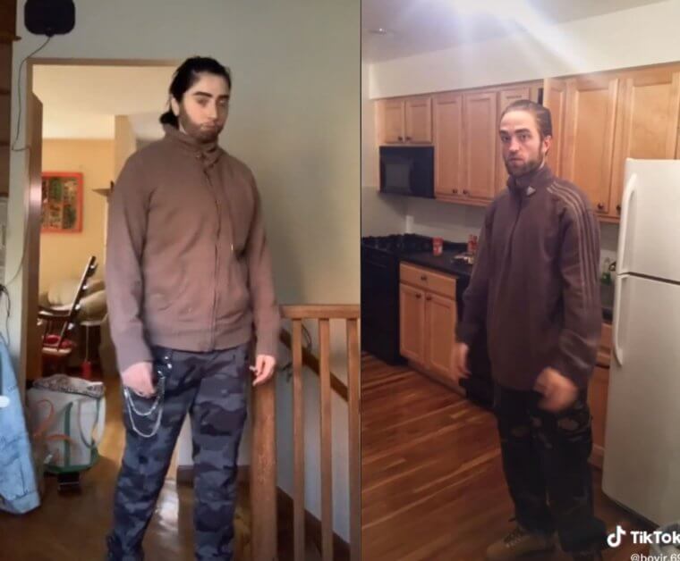 Tracksuit Robert Pattinson Standing In The Kitchen