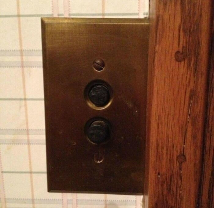 Original Light Switches From The Home's First Construction