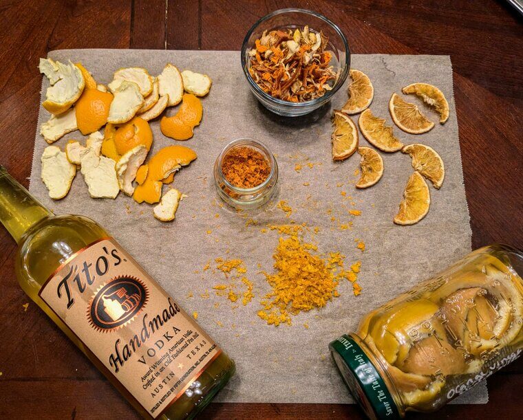 Dry Out Orange Peels for Air Freshener or Tea