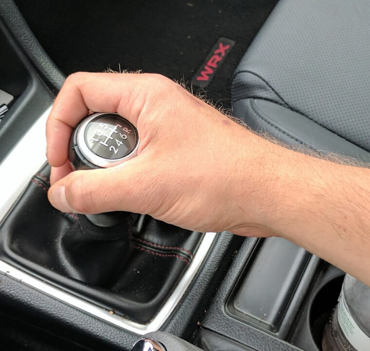 Resting on the Gear Stick