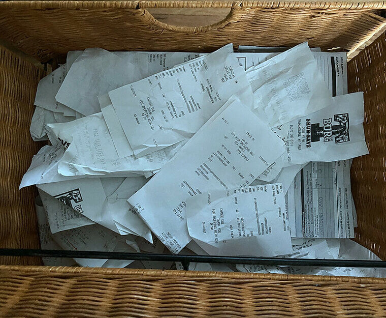 Old Receipts and Bills