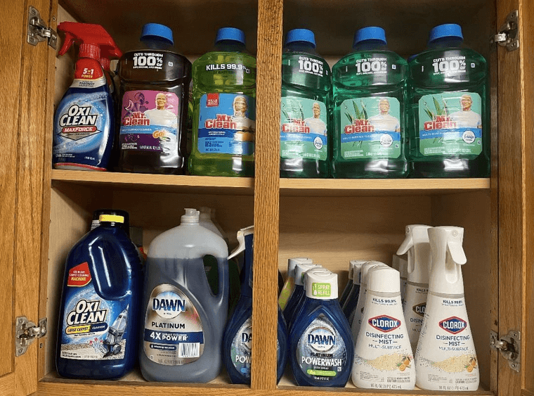 Unused Cleaning Products