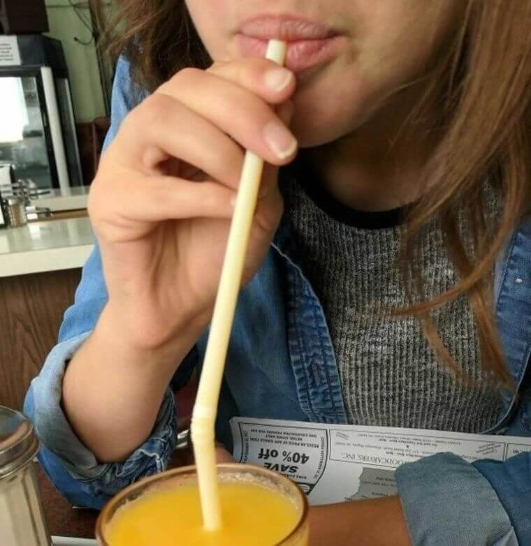Using the Straw Upside Down