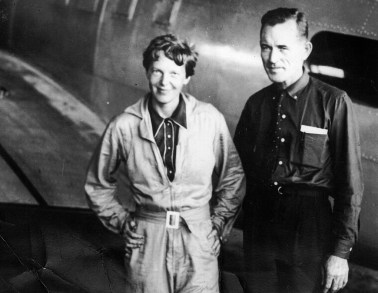 Amelia Earhart With Her Flight Partner